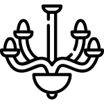 لوستر و شمعدان